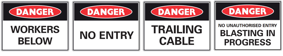 warning and danger signs